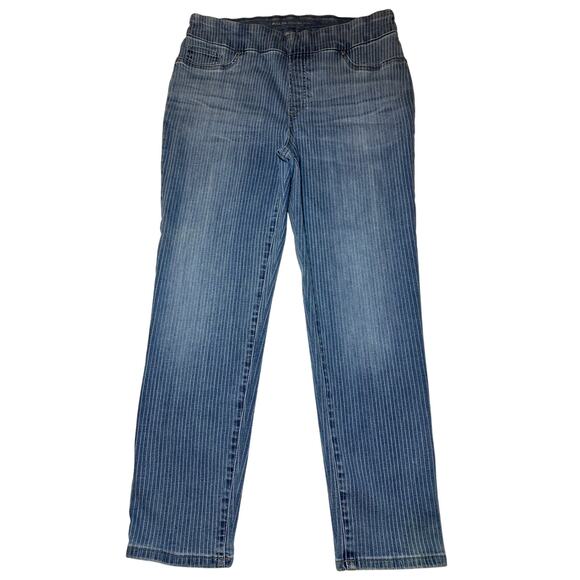 Chico's Jeans Womens Size 1.5R US 10R Pull On Jegging Ankle Blue Light Wash - Picture 1 of 6